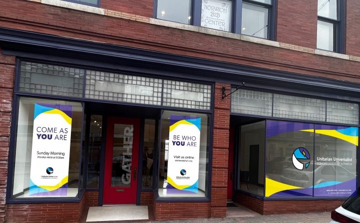 Facade of 67 - 69 Main Street - Unitarian Universalist Congregation of Norwich, Norwich, Connecticut, 06360